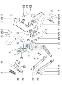 CLASSIC_25-45kmh_Y-K2 50 Y-K2 drawing Frame-swinging arm-mudguards