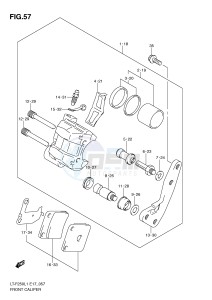 LT-F250 (E17) drawing FRONT CALIPER