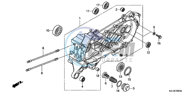 LEFT CRANKCASE