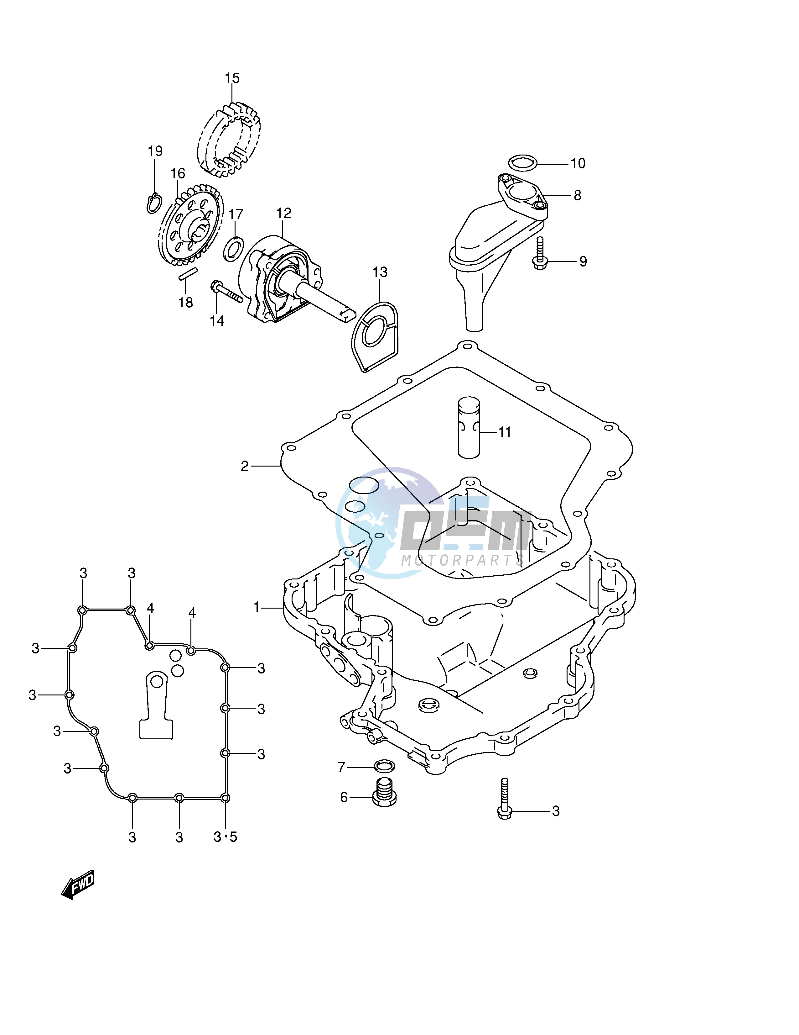 OIL PAN OIL PUMP