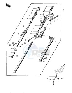 KZ 400 S PSPECIAL] (S2-S3) [SPECIAL] drawing FRONT FORK -- 76-77 S2_S3- -