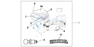 CBF1000A UK - (E / MKH) drawing TOP BOX 35 L BLACK