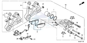 CBF1000FAC drawing REAR BRAKE CALIPER