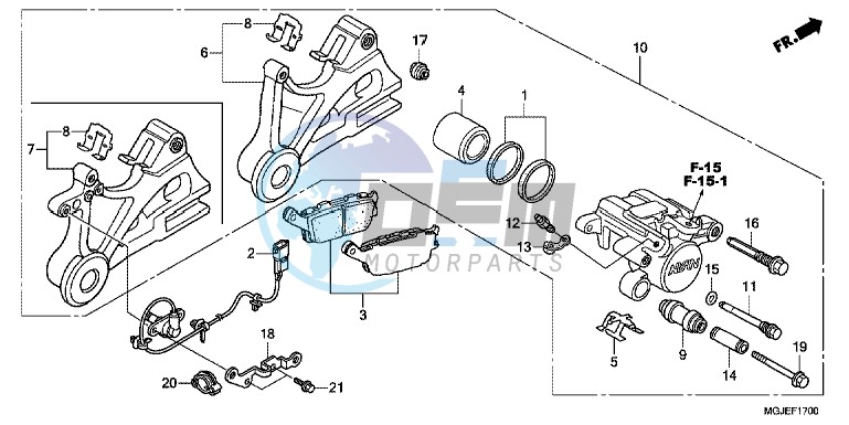 REAR BRAKE CALIPER