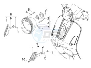 LX 125 4T ie E3 Touring drawing Head lights - Turn signal lamps