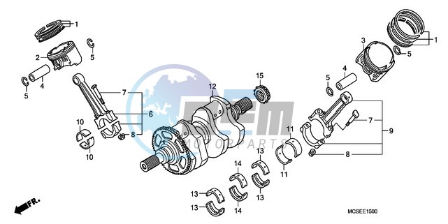 CRANK SHAFT/PISTON