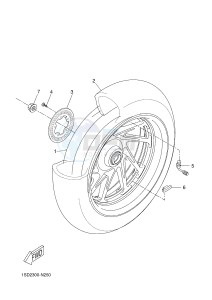 YPR400RA XMAX 400 ABS EVOLIS 400 ABS (1SD3) drawing REAR WHEEL