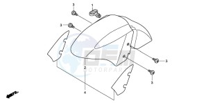 PES150R 125 drawing FRONT FENDER