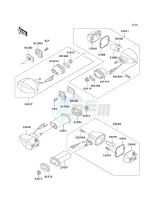 ZX 900 C [NINJA ZX-9R] (C1-C2) [NINJA ZX-9R] drawing TURN SIGNALS