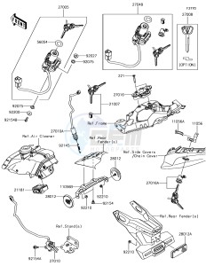 NINJA ZX-10R ZX1000SHFA XX (EU ME A(FRICA) drawing Ignition Switch