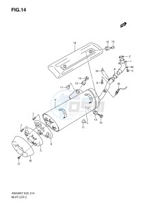 AN400 (E2) Burgman drawing MUFFLER