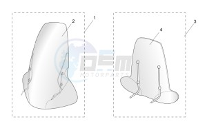 Leonardo 125-150 drawing Acc. - Windshields