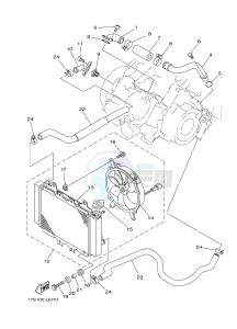 YFM450FWAD GRIZZLY 450 EPS HUNTER (BM72) drawing RADIATOR & HOSE