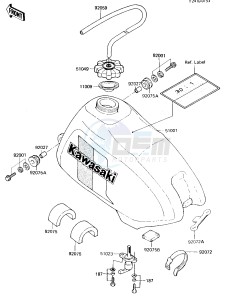 KX 80 E [KX80] (E2-E3) [KX80] drawing FUEL TANK -- 84 KX80-E2- -