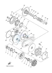 YXR700F YXR7FD RHINO 700 (1RBE 1RBF 1RBG 1RBH) drawing CLUTCH