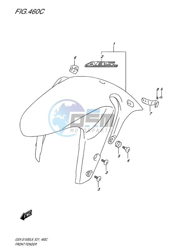 FRONT FENDER (ABS MODELS)