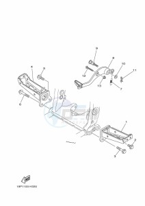 YFZ450R (BKDD) drawing STAND & FOOTREST