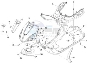 Fly 50 2t drawing Front shield-foot board-spoiler