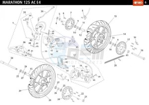 MARATHON-125-E4-AC-SM-RED drawing WHEELS - BRAKES