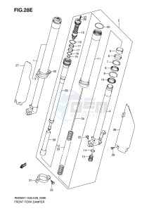 RM250 (E3-E28) drawing FRONT DAMPER (MODEL K6)