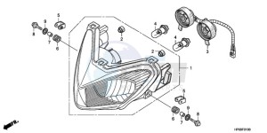 TRX700XX9 Australia - (U) drawing HEADLIGHT