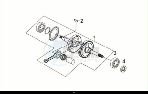 CRUISYM a 300 (LV30W2Z1-EU) (M2) drawing CRANK SHAFT