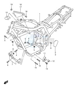 GSF1200 (E2) Bandit drawing FRAME (GSF1200SAW)