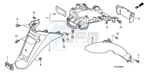 PES125R9 UK - (E / MKH STC) drawing REAR FENDER