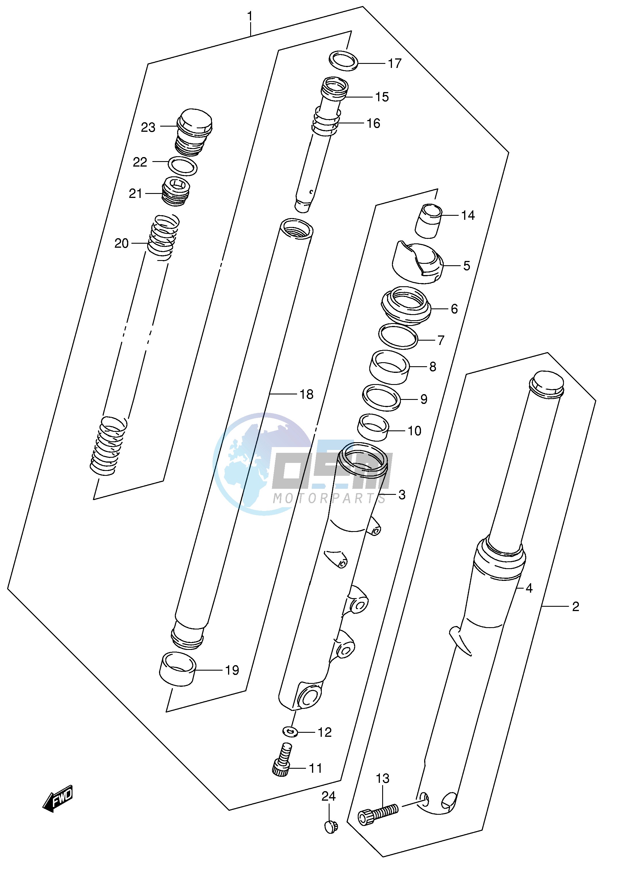 FRONT DAMPER (MODEL K5 K6 K7 K8)