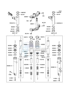 W800 EJ800ABS GB XX (EU ME A(FRICA) drawing Front Fork