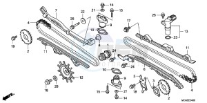 GL1800F GoldWing - GL1800-F 2ED - (2ED) drawing CAM CHAIN/ TENSIONER