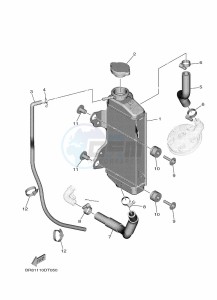 YZ65 (BR86) drawing RADIATOR & HOSE