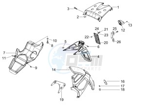 Runner 125 VX 4t SC e3 drawing Rear cover - Splash guard