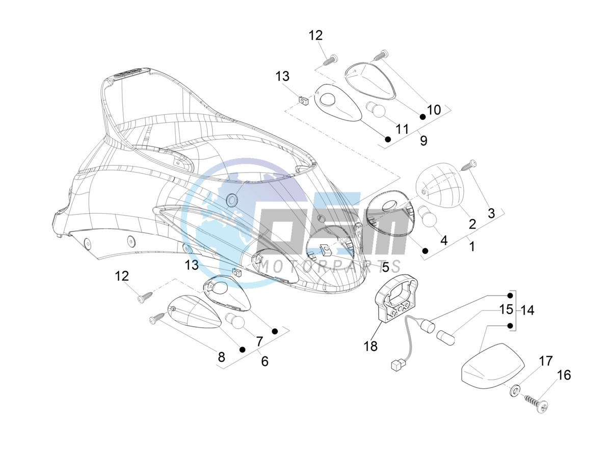 Rear headlamps - Turn signal lamps