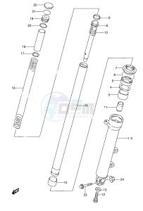 GSX600F (E2) Katana drawing FRONT DAMPER (MODEL J)