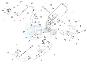 ETV Caponord 1200 drawing Exhaust pipe