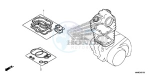 TRX250TEE FOURTRAX RECON ES Europe Direct - (ED) drawing GASKET KIT A