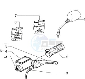 NRG 50 Extreme ZAPC220-210 drawing Handlebars component parts (Vehicle with rear hub brake)