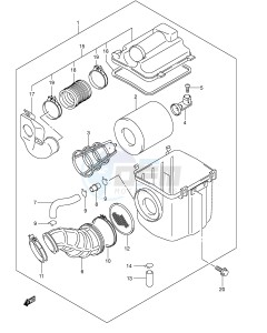 LT-F400 (E24) drawing AIR CLEANER