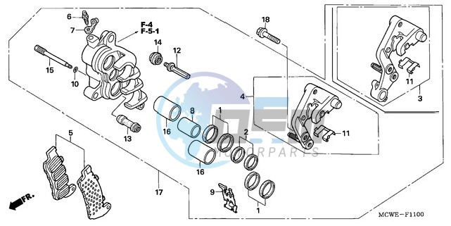 R. FRONT BRAKE CALIPER