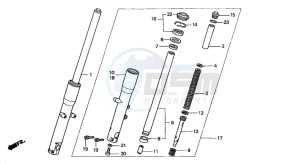 VT750DC SHADOW SPIRIT drawing FRONT FORK