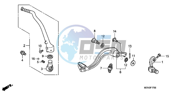 PEDAL/ KICK STARTER ARM