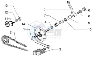 Ciao 50 Euro 1 drawing Crank Spindle