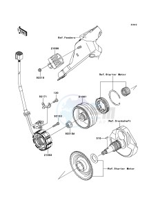 KLX450R KLX450A9F EU drawing Generator