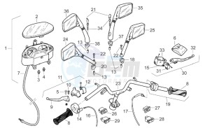 SR 50 Air (Horizontal cylinder) drawing Handlebar - Controls