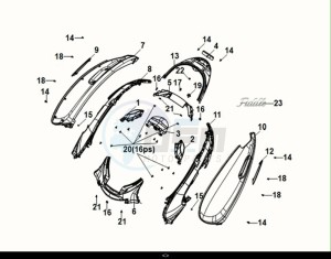 FIDDLE IV 125 LC ABS (XG12WW-EU) (M0) drawing BODY COVER - TAIL LIGHT