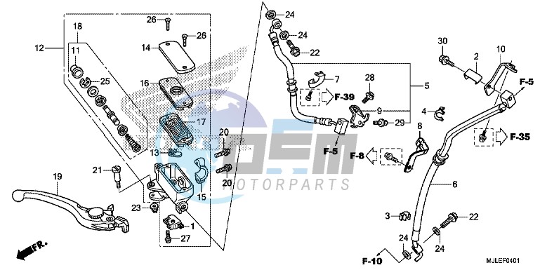 FR. BRAKE MASTER CYLINDER (NC700SD/ 750SD/ 750SA)