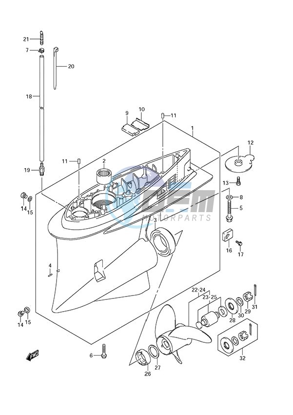 Gear Case (DF 250S)