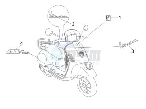 GTV 125 4T (Euro 3) drawing Plates - Emblems