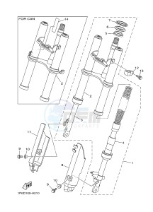 TT-R50 TT-R50E (2CJJ 2CJK 2CJL) drawing FRONT FORK